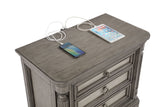 Cresswell Weathered Taupe 3-drawer Nightstand Bedside Table - Ornate Home