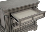 Cresswell Weathered Taupe 3-drawer Nightstand Bedside Table - Ornate Home
