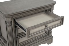 Cresswell Weathered Taupe 3-drawer Nightstand Bedside Table - Ornate Home