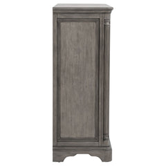 Cresswell Weathered Taupe 4-drawer Door Chest With Hidden Storage - Ornate Home