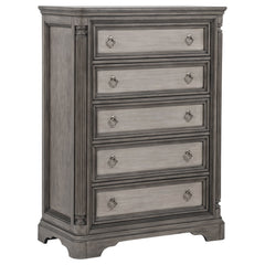 Cresswell Weathered Taupe 5-drawer Chest Of Drawers - Ornate Home