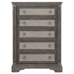 Cresswell Weathered Taupe 5-drawer Chest Of Drawers - Ornate Home