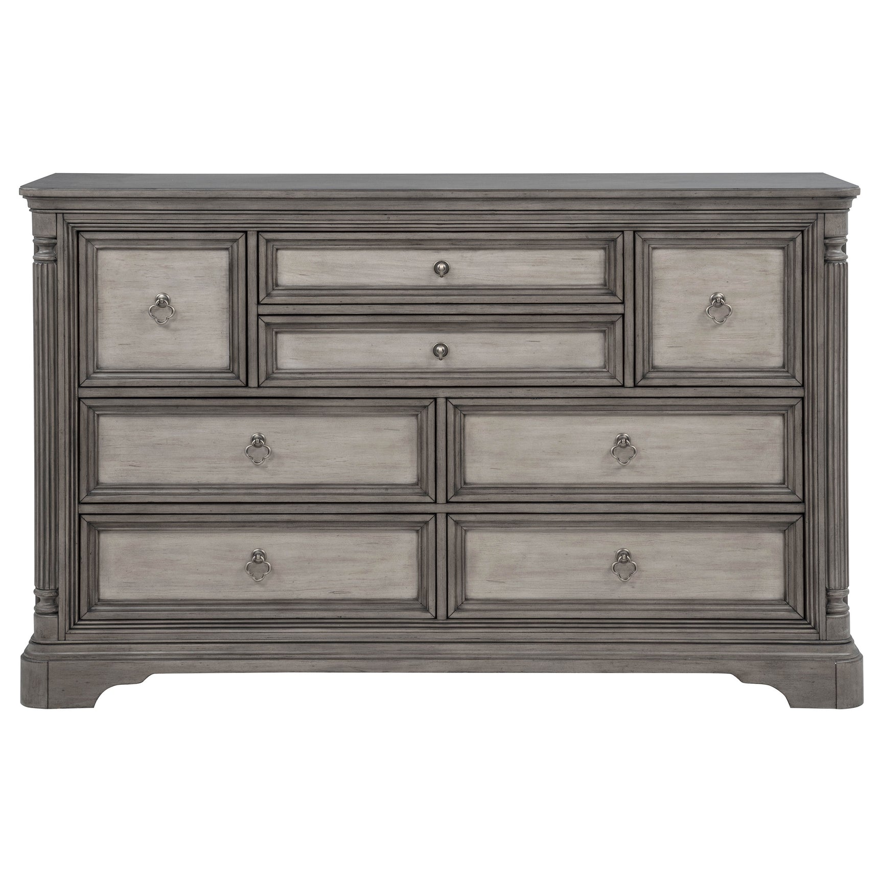 Cresswell Weathered Taupe 8-drawer Bedroom Dresser - Ornate Home