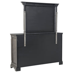Cresswell Weathered Taupe 8-drawer Dresser With Mirror - Ornate Home