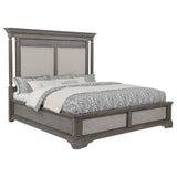 Cresswell Weathered Taupe Queen Upholstered Panel Bed - Ornate Home