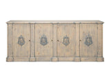 Crested Beige Wall Cabinet - Ornate Home