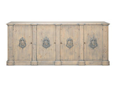 Crested Beige Wall Cabinet - Ornate Home
