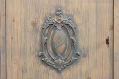 Crested Beige Wall Cabinet - Ornate Home