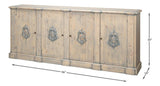Crested Beige Wall Cabinet - Ornate Home