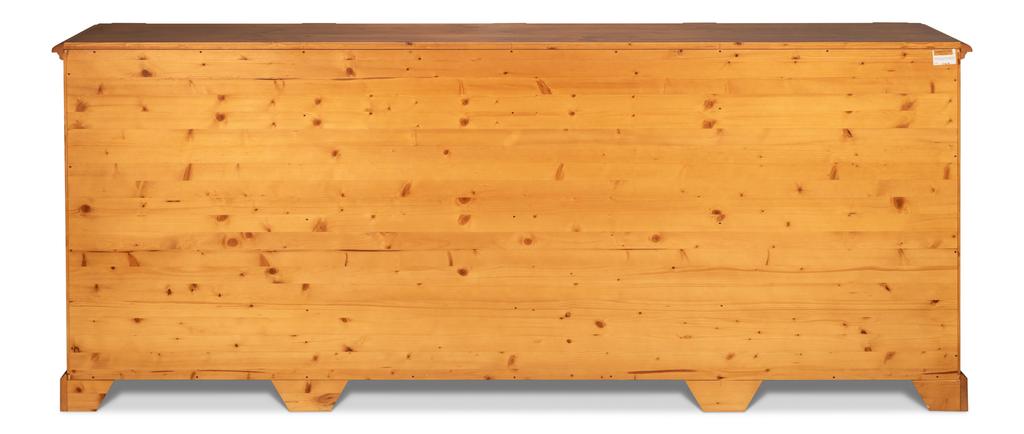 Crested Brown Wall Cabinet - Ornate Home
