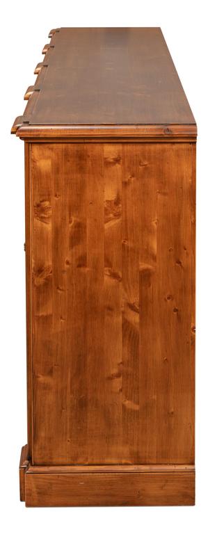 Crested Brown Wall Cabinet - Ornate Home