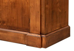 Crested Brown Wall Cabinet - Ornate Home