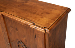 Crested Brown Wall Cabinet - Ornate Home