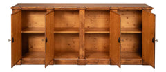 Crested Brown Wall Cabinet - Ornate Home