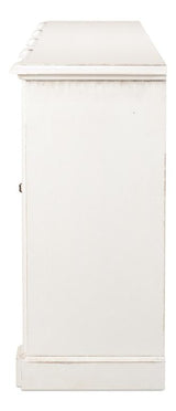 Crested White Wall Cabinet - Ornate Home