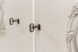 Crested White Wall Cabinet - Ornate Home