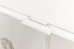 Crested White Wall Cabinet - Ornate Home