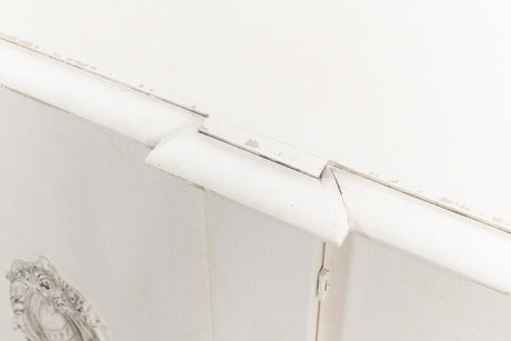 Crested White Wall Cabinet - Ornate Home