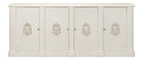 Crested White Wall Cabinet - Ornate Home