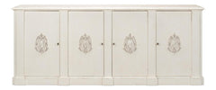 Crested White Wall Cabinet - Ornate Home