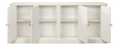 Crested White Wall Cabinet - Ornate Home