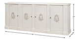 Crested White Wall Cabinet - Ornate Home
