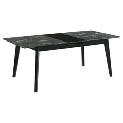 Crestmont Black 5-piece Extension Leaf Dining Table Set - Ornate Home
