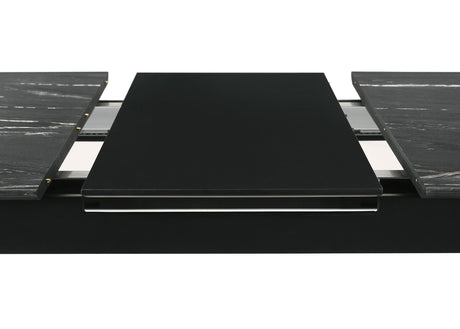 Crestmont Black 5-piece Extension Leaf Dining Table Set - Ornate Home