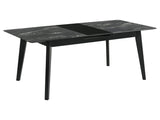 Crestmont Black Faux Marble Dining Room Table - Ornate Home