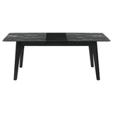 Crestmont Black Faux Marble Dining Room Table - Ornate Home