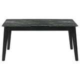 Crestmont Black Faux Marble Dining Room Table - Ornate Home