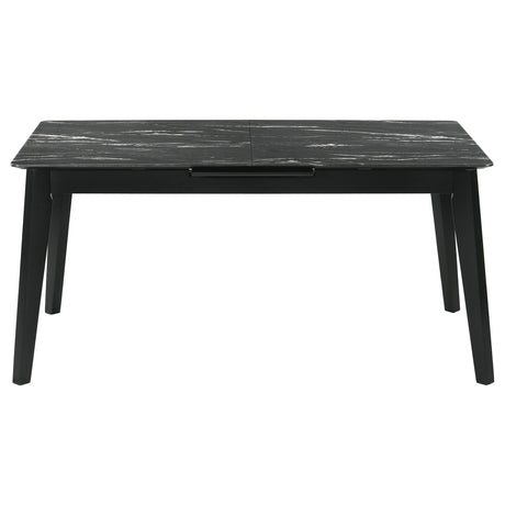 Crestmont Black Faux Marble Dining Room Table - Ornate Home