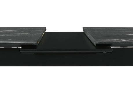 Crestmont Black Faux Marble Dining Room Table - Ornate Home