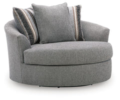 Creston Heights Smolder Oversized Swivel Accent Chair - Ornate Home