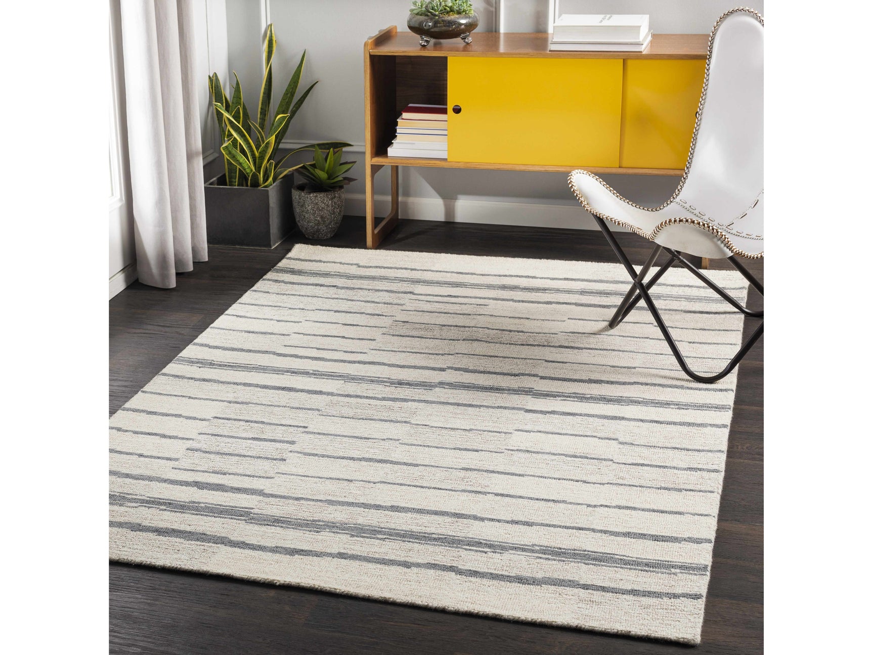 Creswell Broken-Striped Area Rug - Ornate Home