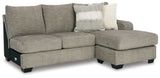 Creswell Linen 2-Piece Sectional with Chaise and Ottoman - Ornate Home