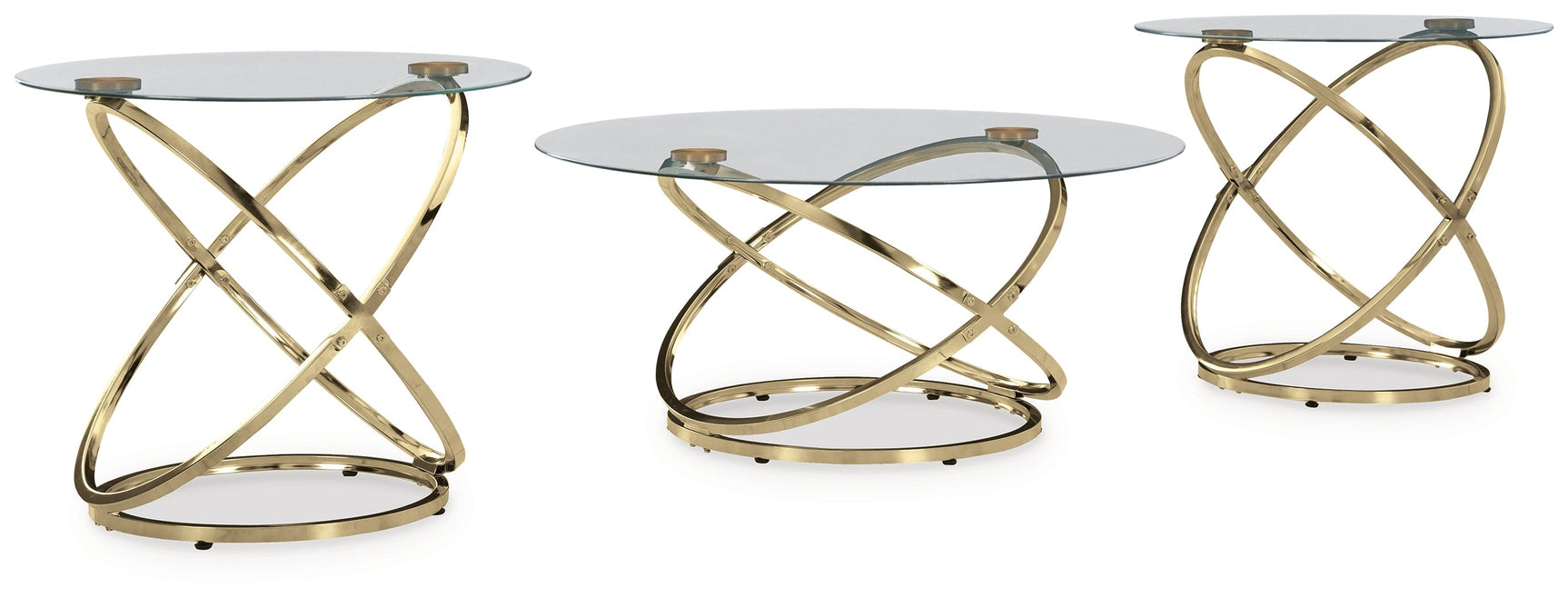 Crimonti Champagne Occasional Table Set (Set of 3) (Online Special Price) - Ornate Home