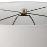 Crimp White Ribbed Table Lamp - Ornate Home