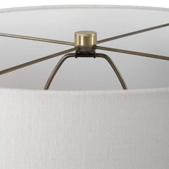 Crimp White Ribbed Table Lamp - Ornate Home
