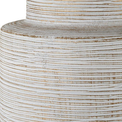 Crimp White Ribbed Table Lamp - Ornate Home