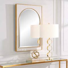 Crisanta Gloss White Arch Mirror - Ornate Home