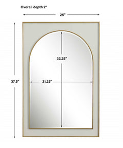 Crisanta Gloss White Arch Mirror - Ornate Home