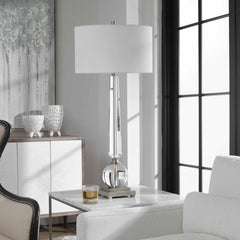 Crista Nickel Crystal Lamp - Ornate Home