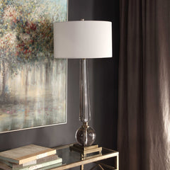 Crista Nickel Crystal Lamp - Ornate Home