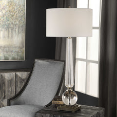 Crista Nickel Crystal Lamp - Ornate Home