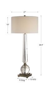Crista Nickel Crystal Lamp - Ornate Home