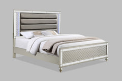 Cristian Champagne LED Upholstered Panel Bedroom Set - Ornate Home