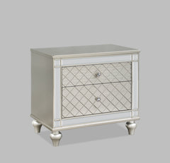 Cristian Champagne LED Upholstered Panel Bedroom Set - Ornate Home