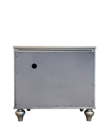 Cristian Champagne LED Upholstered Panel Bedroom Set - Ornate Home