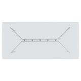 Cristobal Chrome/Glass Dining Table - Ornate Home